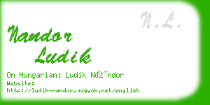 nandor ludik business card